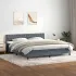 Pat box spring cu saltea, verde închis, 180x200 cm, catifea GartenMobel Dekor