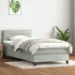 Pat box spring cu saltea, gri deschis, 160x220 cm, catifea GartenMobel Dekor