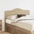 Tăblie cap cu headboard Alb Lucios 120 cm Lemn compozit GartenMobel Dekor