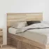 Tăblie cap cu headboard Alb Lucios 120 cm Lemn compozit GartenMobel Dekor