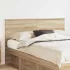 Tăblie cap cu headboard Alb Lucios 140 cm Lemn compozit GartenMobel Dekor