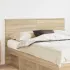 Tăblie cap cu headboard Gri din beton 140 cm Lemn compozit GartenMobel Dekor