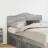 Tăblie cap cu headboard Alb Lucios 120 cm Lemn compozit GartenMobel Dekor