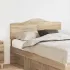 Tăblie cap cu headboard Alb Lucios 120 cm Lemn compozit GartenMobel Dekor