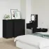 Dulap de depozitare Negru 40 x 48 x 105 cm Lemn compozit GartenMobel Dekor