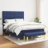 Pat box spring cu saltea, negru, 140x190 cm, textil GartenMobel Dekor