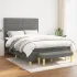 Pat box spring cu saltea, gri închis, 180x200 cm, textil GartenMobel Dekor