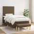 Pat box spring cu saltea, negru, 100x200 cm, textil GartenMobel Dekor