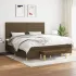 Pat box spring cu saltea, negru, 200x200 cm, textil GartenMobel Dekor