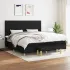 Pat box spring cu saltea, negru, 180x200 cm, catifea GartenMobel Dekor
