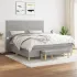 Pat box spring cu saltea, negru, 180x200 cm, catifea GartenMobel Dekor