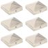 Capace stâlpi de gard piramidă 6 buc. 81x81 mm oțel inoxidabil GartenMobel Dekor