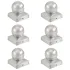 Capace stâlpi tip glob, 6 buc., 91 x 91 mm, metal galvanizat GartenMobel Dekor