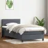 Pat box spring cu saltea, gri închis, 180x210 cm, catifea GartenMobel Dekor
