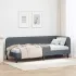 Cadru de pat colțar cu headboard albastru 80 x 200 cm Catifea GartenMobel Dekor