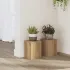 Suporturi de plante, 2 buc., alb, 15x15x20 cm, lemn prelucrat GartenMobel Dekor