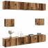 Set dulap TV 6 piese montat pe perete Stejar artizanal GartenMobel Dekor