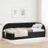 Cadru de pat colțar cu headboard Negru 90 cm x 190 cm țesătură GartenMobel Dekor
