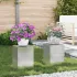 Suport pentru plante 2 pcs Argintiu 24 x 24 x 35 cm GartenMobel Dekor