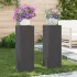 Suport pentru plante 2 pcs Argintiu 24 x 24 x 75 cm GartenMobel Dekor