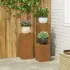Suport pentru plante 3 pcs Ruginit Oțel rezistent la intemperii GartenMobel Dekor