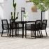 Set mobilier de grădină, 5 piese, negru, ratan PVC GartenMobel Dekor