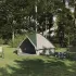 Cort Teepee cu acoperiș Gri și Portocalie 490 x 410 x 210 cm GartenMobel Dekor