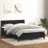 Pat box spring cu saltea, negru, 80x220 cm, catifea GartenMobel Dekor