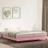 Pat box spring cu saltea, roz, 100x200 cm, catifea GartenMobel Dekor