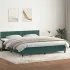 Pat box spring cu saltea, verde închis, 80x220 cm, catifea GartenMobel Dekor