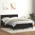 Pat cu arcuri cu saltea și LED, gri închis, 80x220 cm, catifea GartenMobel Dekor