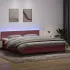 Pat cu arcuri cu saltea și LED, gri închis, 180x210 cm, catifea GartenMobel Dekor