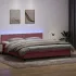 Pat cu arcuri cu saltea și LED, gri deschis, 80x210 cm, catifea GartenMobel Dekor
