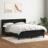 Pat box spring cu saltea, negru, 200x200 cm, catifea GartenMobel Dekor