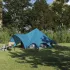 Cort Teepee cu acoperiș Gri și Portocalie 600 x 600 x 347 cm GartenMobel Dekor