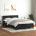 Pat box spring cu saltea, gri închis, 180x220 cm, catifea GartenMobel Dekor