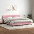 Pat box spring cu saltea, gri închis, 180x210 cm, catifea GartenMobel Dekor