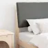 Tăblie tapițată Gri închis 180 cm Lemn de pin masiv GartenMobel Dekor