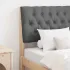 Tăblie tapițată Gri deschis 75 cm Lemn de pin masiv GartenMobel Dekor
