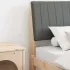 Tăblie tapițată Gri închis 150 cm Lemn de pin masiv GartenMobel Dekor