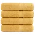 Prosoape de baie premium SOLUND, 4 buc., aurii, 30 x 30 cm, 600 g/m² GartenMobel Dekor