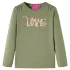 Tricou pentru copii cu mâneci lungi, kaki, 104 GartenMobel Dekor
