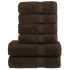 Set de prosoape premium SOLUND, 6 piese, antracit, 600 g/m² GartenMobel Dekor