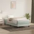 Pat box spring cu saltea, gri deschis, 100x200 cm, catifea GartenMobel Dekor