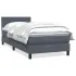 Pat box spring cu saltea, roz, 90x220 cm, catifea GartenMobel Dekor