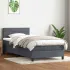 Pat box spring cu saltea, gri închis, 180x210 cm, catifea GartenMobel Dekor