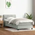 Pat box spring cu saltea, gri deschis, 180x200 cm, catifea GartenMobel Dekor
