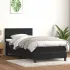 Pat cu arcuri cu saltea și LED, negru, 90x210 cm, catifea GartenMobel Dekor
