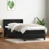 Pat box spring cu saltea, negru, 140x190 cm, catifea GartenMobel Dekor