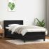 Pat box spring cu saltea, negru, 180x220 cm, catifea GartenMobel Dekor